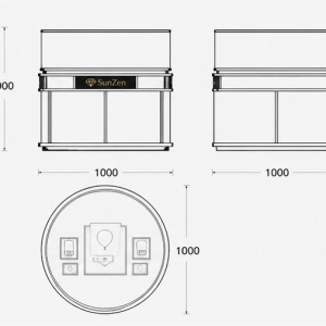 Jewelry Round Gold Frame Rotatable Display Counter CAD Drawing