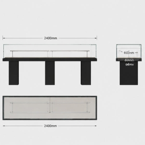 Multi Plinth Long Vitrine | Open Frame Horizontal Booth Linear Artifact Display Table Triple Support Exhibit Cabinet Long Linear Heritage Case 6 CAD layout multi plinth long vitrine open frame horizontal booth linear artifact display table triple support exhibit cabinet long linear heritage case dimension drawing