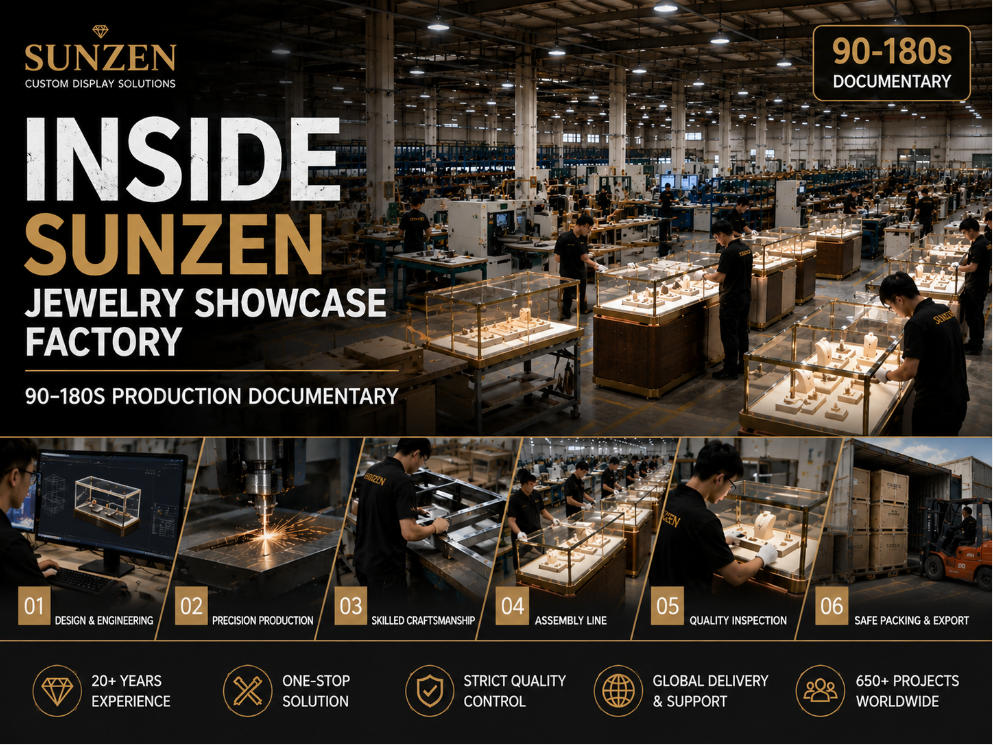 Jewelry Showcase Factory: Complete Step-by-Step Manufacturing Guide - SUNZEN