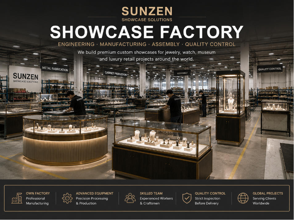 Showcase Factory & Custom Display Case Manufacturing - SUNZEN