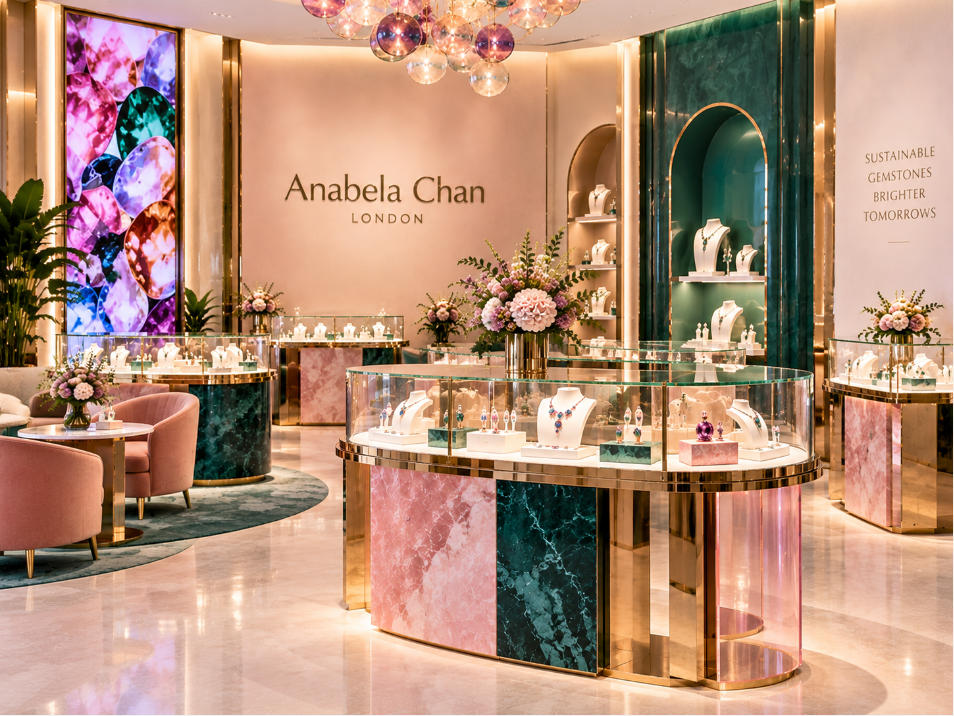 anabela chan london custom jewelry store display fixtures