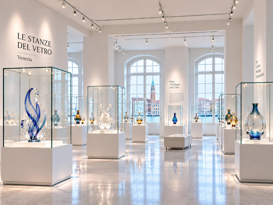 le-stanze-del-vetro-venice-glass-art-museum-display-cases