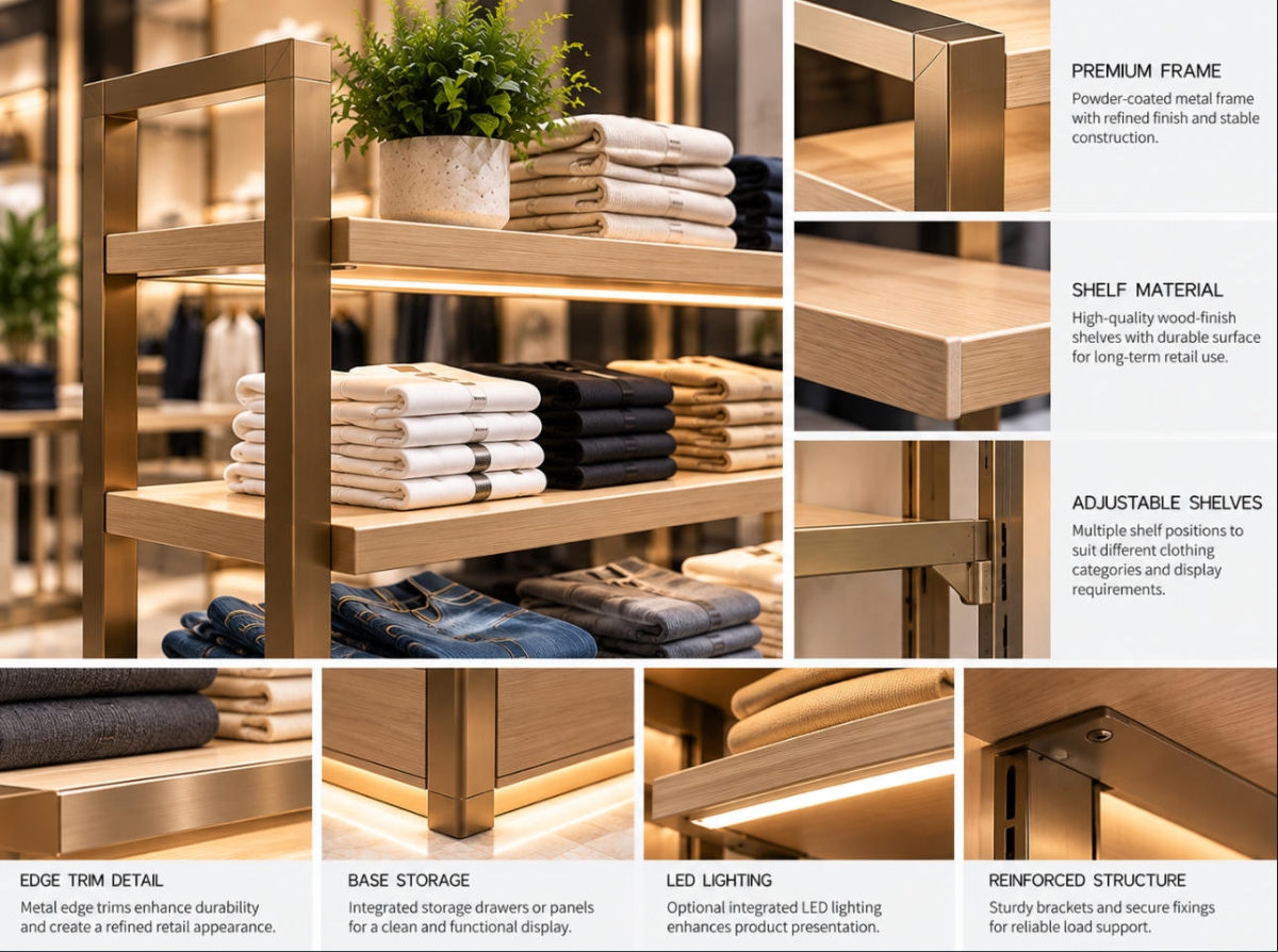 apparel-display-shelf-material-details