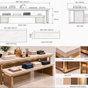 Custom Clothing Display Table for Folded Apparel & Fashion Accessories 4 clothing-display-table-cad