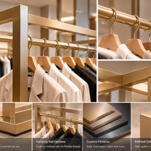 Custom Garment Display Rack for Fashion Retail Stores 5 garment-display-rack-material-details