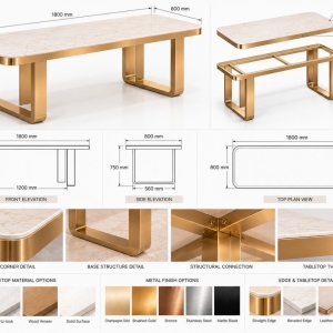 Custom Luxury Handbag Display Table for Boutique & Retail Stores 4 handbag-display-table-cad