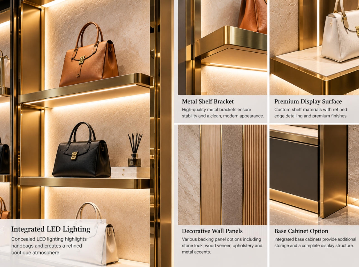 handbag-wall-display-system-material-details