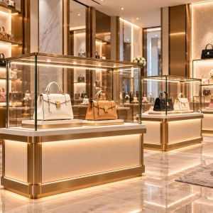 Custom Luxury Handbag Showcase for Premium Boutique Displays 3 luxury-handbag-showcase-retail-store