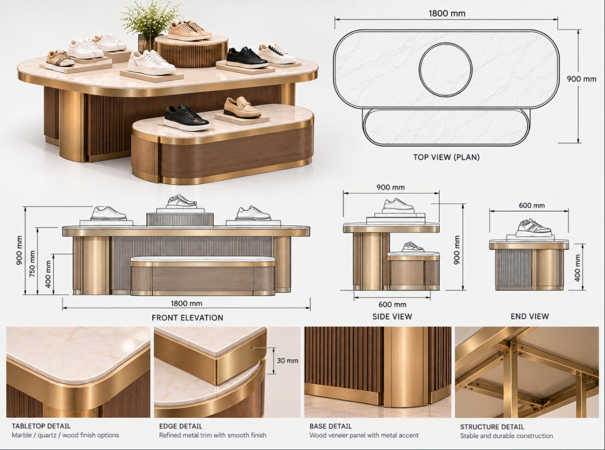 shoe-display-table-cad