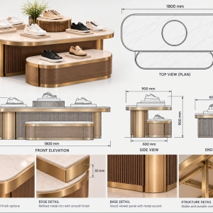 Custom Shoe Display Table with Premium Display Surfaces 4 shoe-display-table-cad