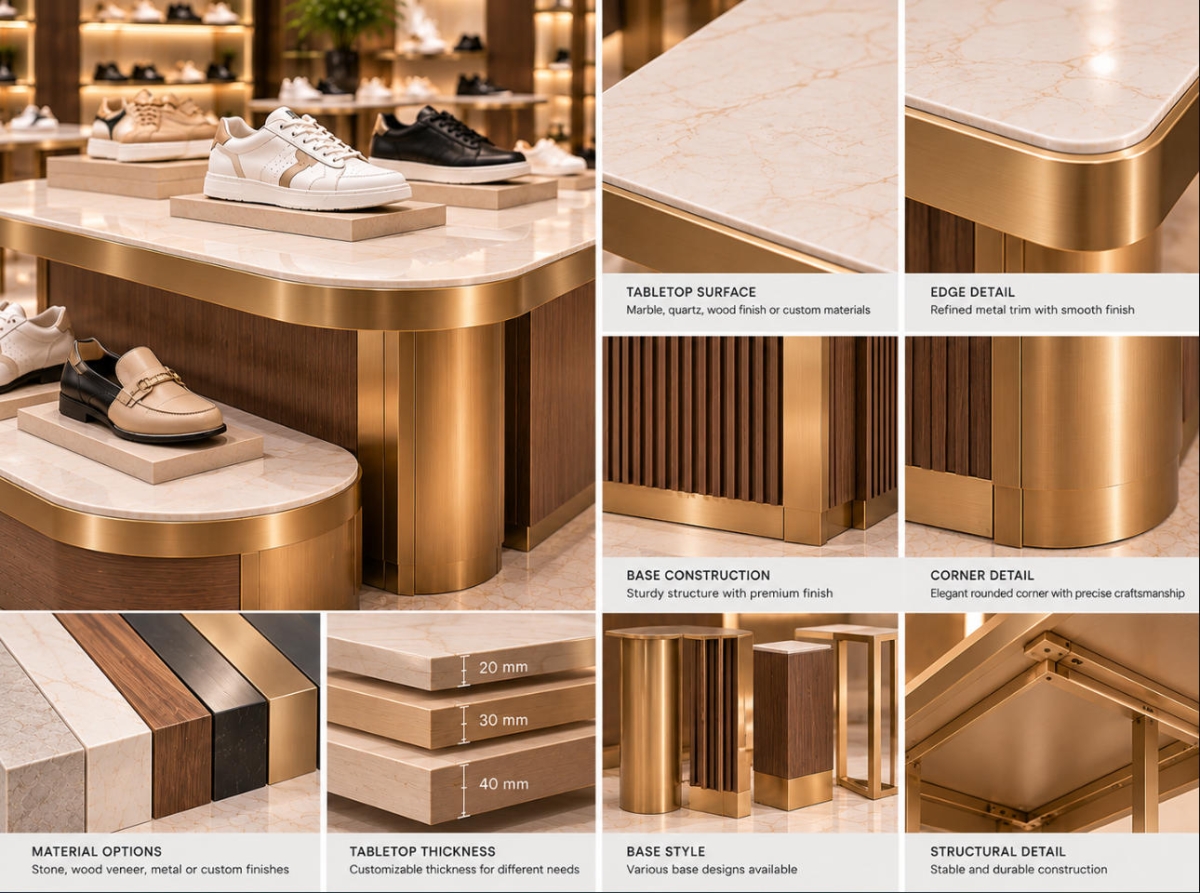 shoe-display-table-material-details