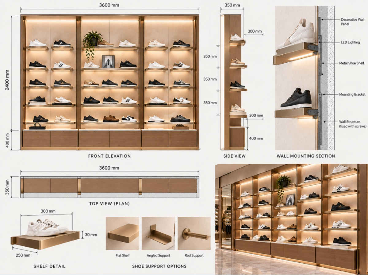 shoe-wall-display-system-cad