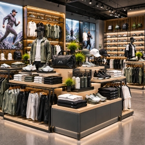 Custom Sportswear Display Island with Multi-Sided Merchandising 3 sportswear-display-island-retail-store
