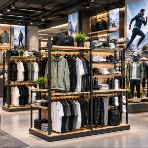 Custom Sportswear Display Rack Designed for Flexible Athletic Retail Displays 3 sportswear-display-rack-retail-store