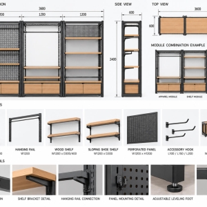 Custom Sportswear Modular Display System for Flexible Athletic Retail Stores 4 sportswear-modular-display-system-cad