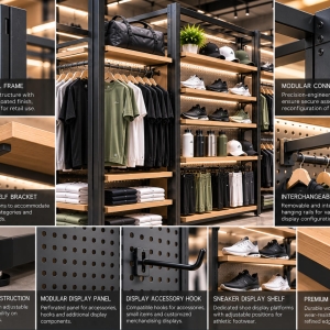 Custom Sportswear Modular Display System for Flexible Athletic Retail Stores 5 sportswear-modular-display-system-material-details