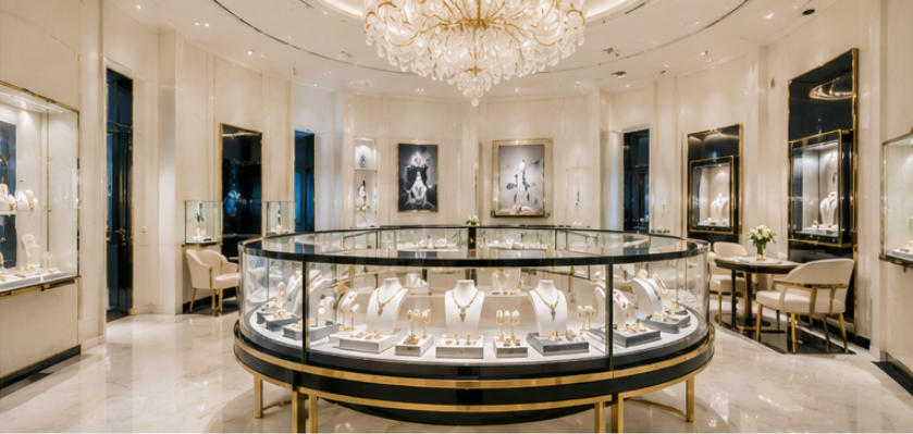 Boucheron black gold dual-tone display system
