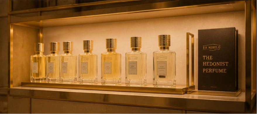 BYREDO gallery style fragrance display visual logic