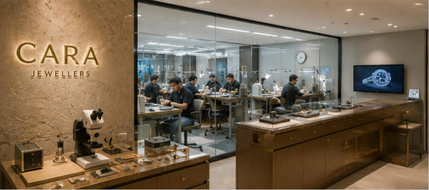 Cara Jewellers client to workshop craft viewing