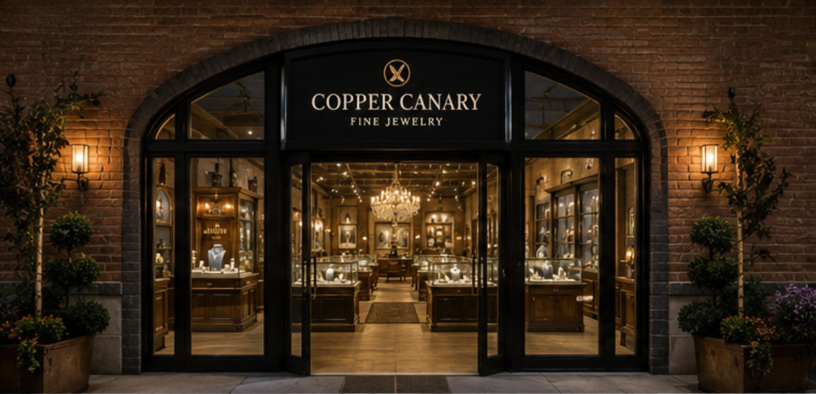 Copper Canary Fine Jewelry boutique entrance