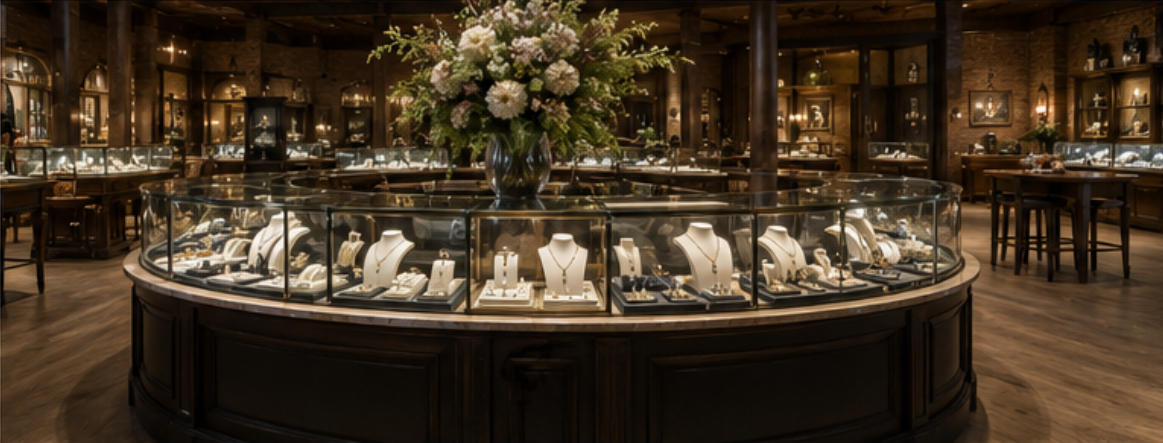 Bridal island display central stand