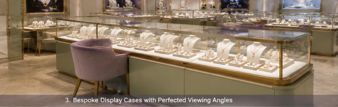 Custom jewelry display cases ergonomic design