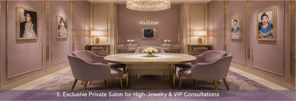 Private VIP jewelry consultation salon