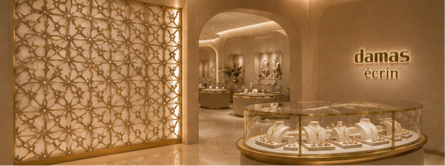 Modern Arabic pattern wall Damas écrin