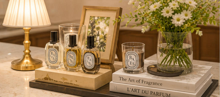Diptyque coffee experience zone integrated display