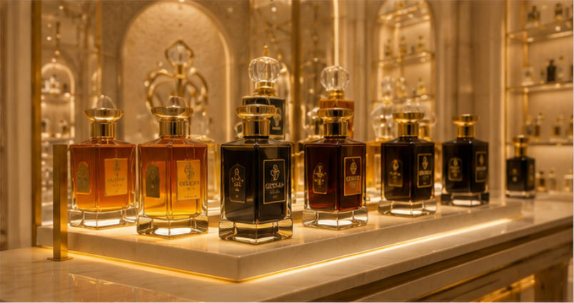 Gissah VIP fragrance display cabinet private salon