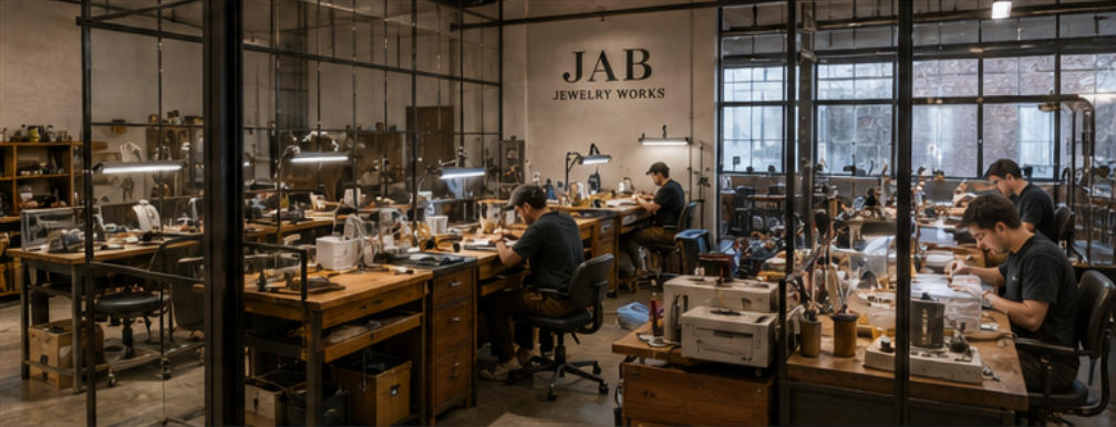 open jewelry workshop visible studio