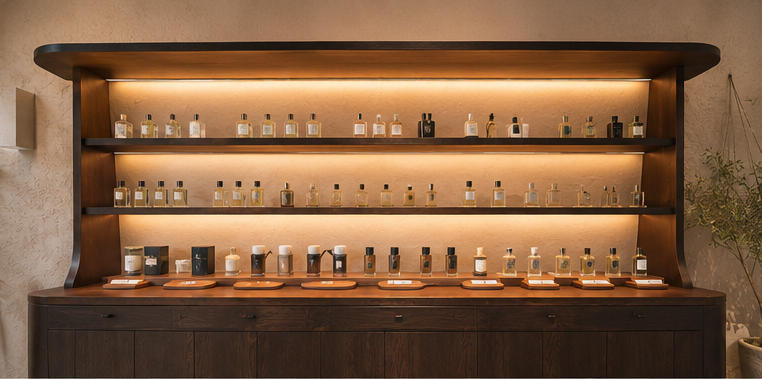Artistic Perfume Display Cases