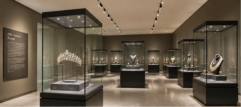 The Met black-box dark-field lighting jewelry gallery