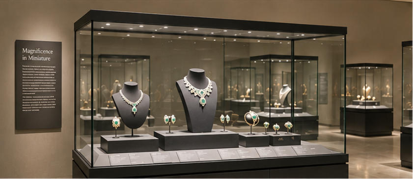 The Met black steel premium jewelry display cases