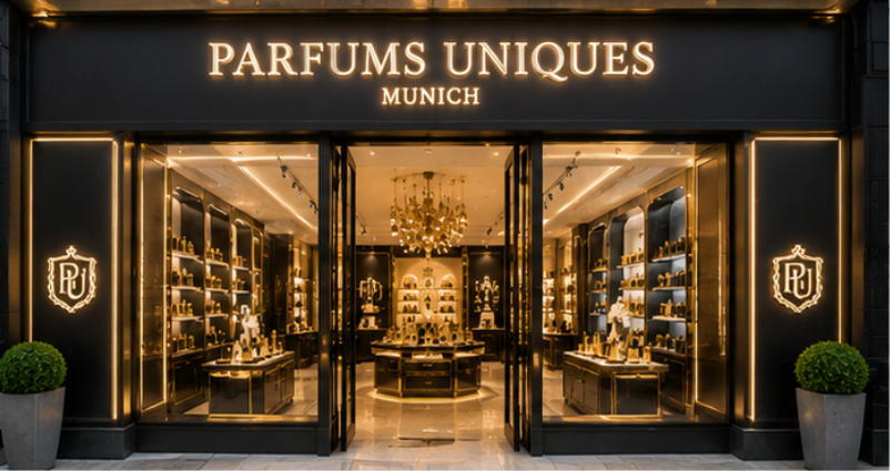 Parfums Uniques theatrical stage layout scent zone