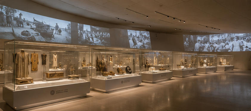 Qatar modern museum display system minimalist logic