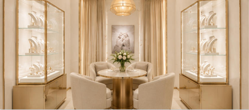 semi private VIP salon full height cabinets