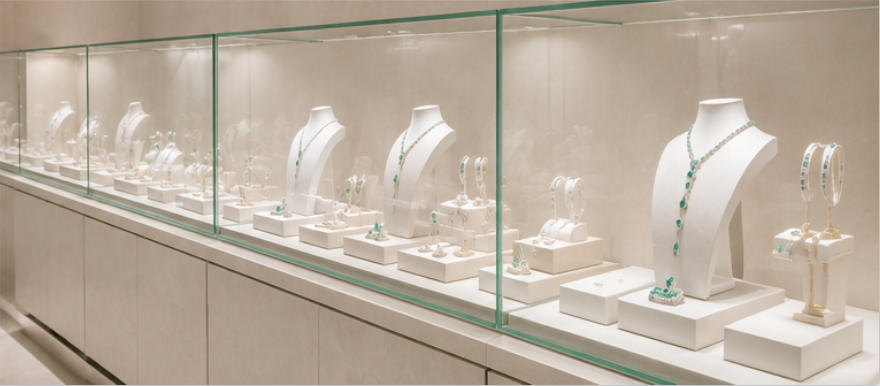 Repossi high jewelry clean geometric display