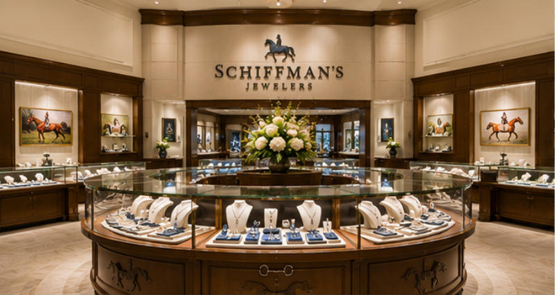 Schiffman equestrian themed jewelry cabinets