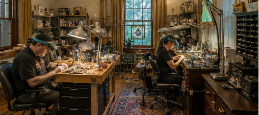 on-site goldsmith platinumsmith workshop
