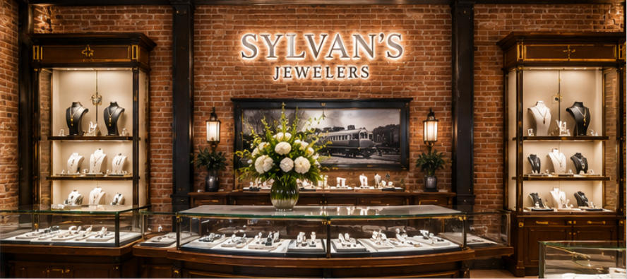 Exposed Brick Backdrop Display Cases