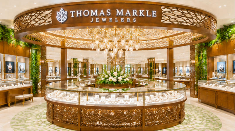 Thomas Markle pergola central jewelry display
