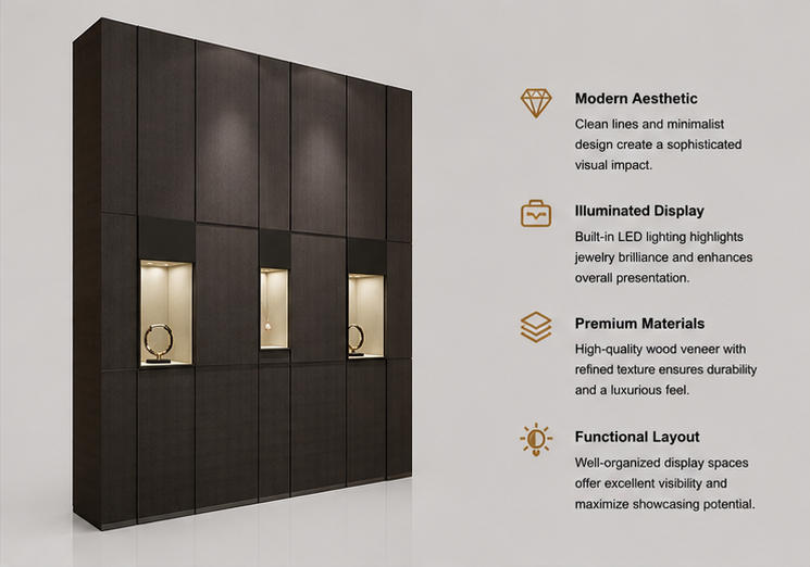 45 Degree Full Render of Dark Fabric Modular Display Wall