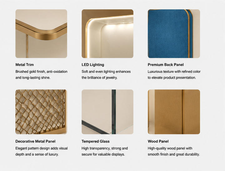 Gold, Marble & Mesh Material Sample