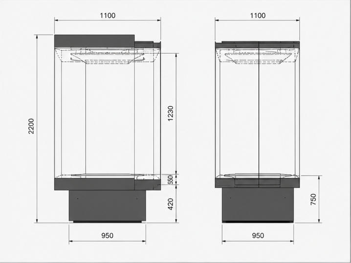 Museum Hydraulic Display Case Structural CAD Drawing