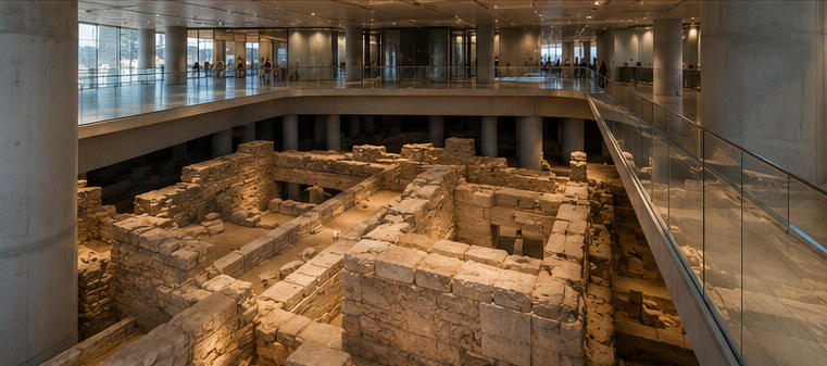 Full gallery panoramic view of Acropolis Museum