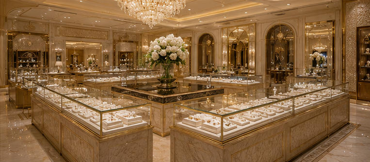 Full panoramic regal royal boutique interior