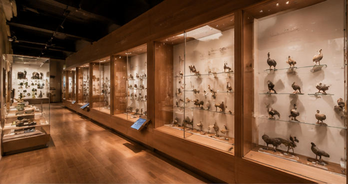Timber specimen vitrine for immersive natural specimen galleries