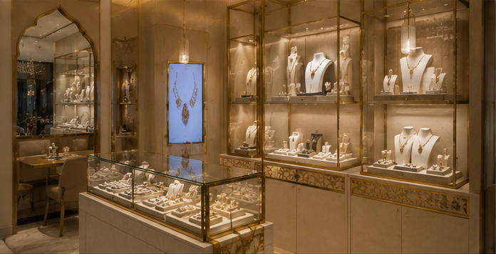 Gold LED display for ladies private experience zone