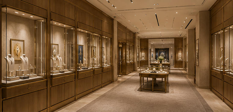 Wood art vitrine for museum-style art exhibition halls